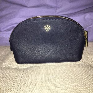 Tory Burch mini purse / cosmetic case in navy